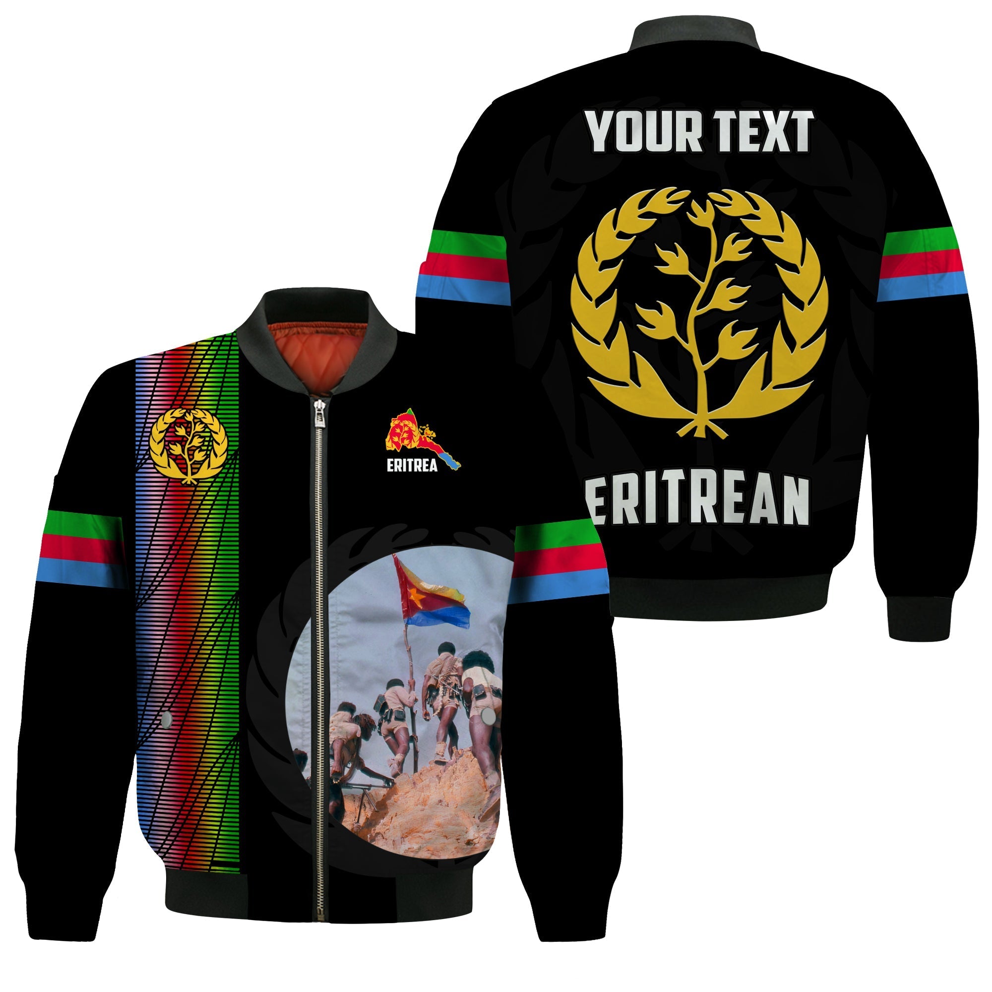 custom-personalised-eritrea-eplf-bomber-jacket-spirit-eritrean