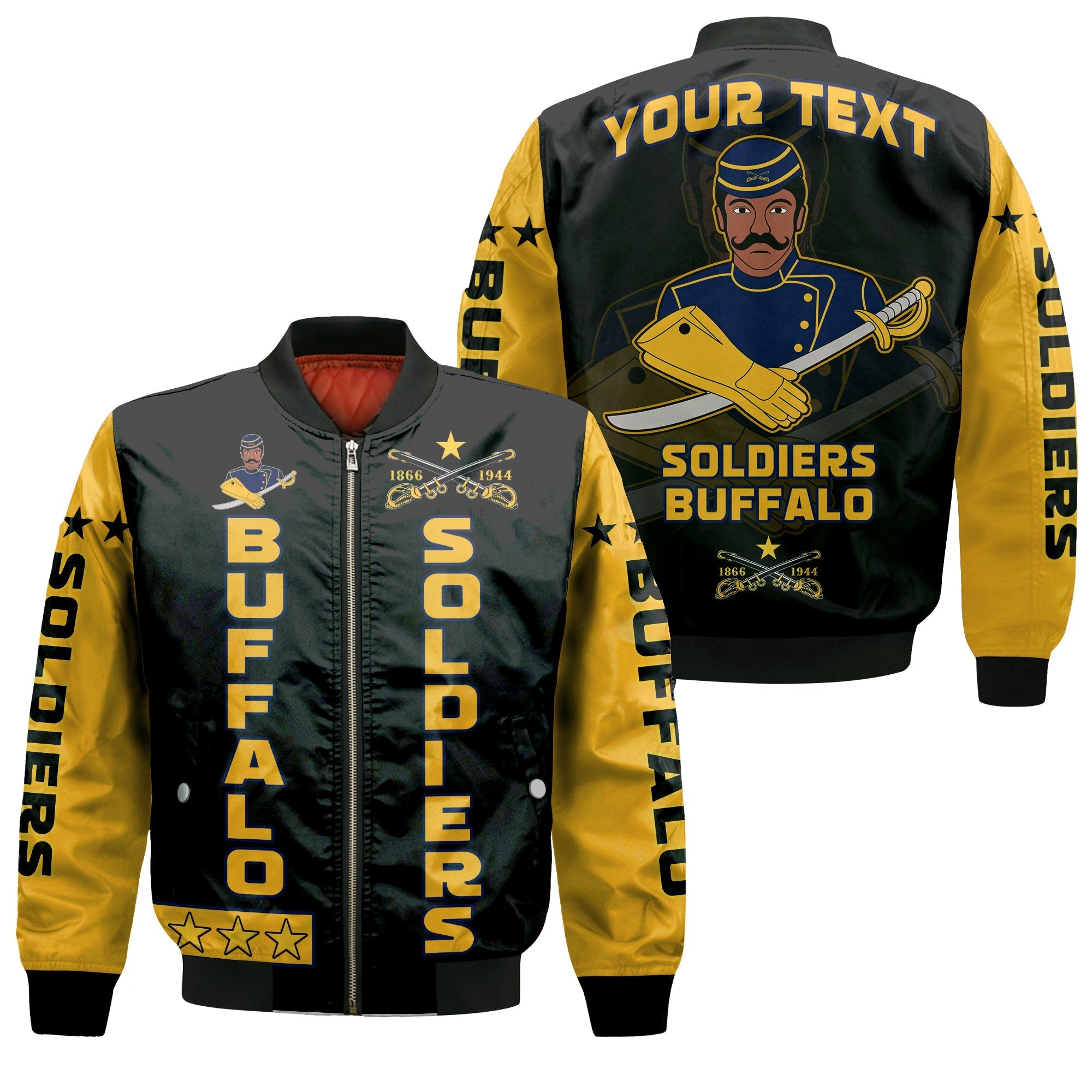 (Custom Personalised) Buffalo Soldiers Bomber Jacket BSMC Club Adore Motorcycle LT13 - Wonder Print Shop