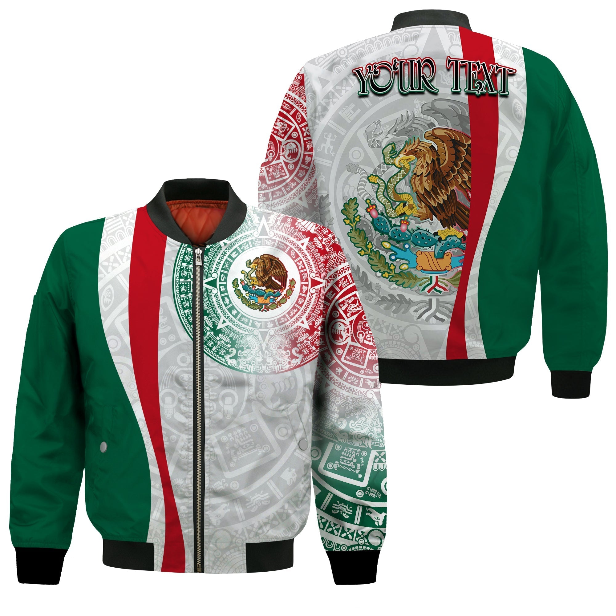 custom-personalised-mexico-bomber-jacket-mexican-eagles-aztec-pattern-lt13