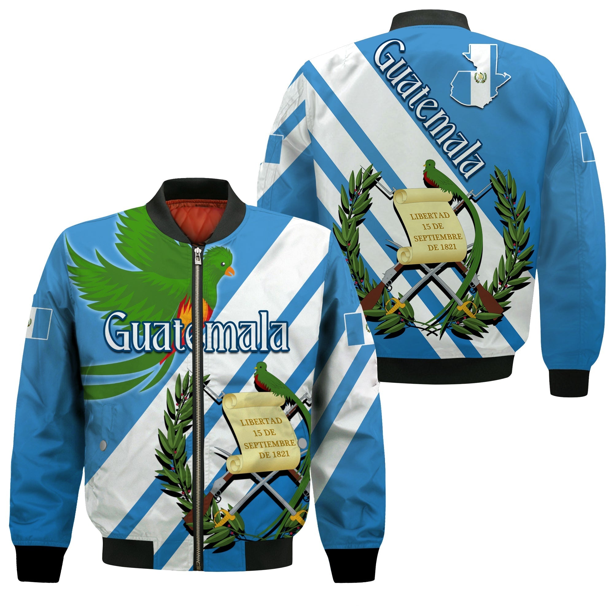 Guatemala Bomber Jacket Resplendent Quetzal Gorgeous LT13 - Wonder Print Shop