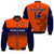 (Custom Text And Number) Netherlands Cricket Bomber Jacket ODI Simple Orange Style - Wonder Print Shop