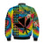 (Custom Personalised) Hawaii Rainbow Tie Dye Bomber Jacket Flowers Polynesian Hawaiian Tribal LT13 - Wonder Print Shop