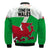 Wales Football Bomber Jacket Come On Welsh Dragons With Celtic Knot Pattern - Wonder Print Shop