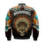 The First Americans Bomber Jacket Indian Headdress With Skull LT13 - Wonder Print Shop