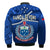 Samoa Rugby Bomber Jacket Manu Samoa Polynesian Hibiscus Blue Style - Wonder Print Shop