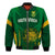 (Custom Text and Number) South Africa Rugby Bomber Jacket Springboks Champion LT13 - Wonder Print Shop