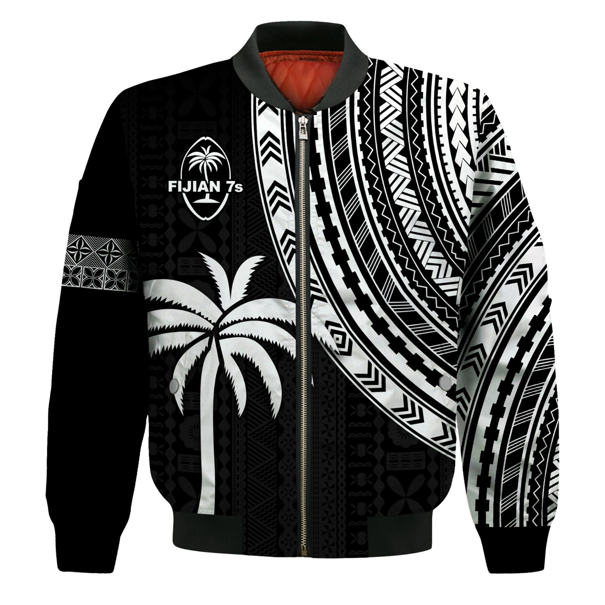 Fiji Rugby Sevens Bomber Jacket Fijian 7s Tapa Polynesian LT13 - Wonder Print Shop