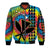 (Custom Personalised) Hawaii Rainbow Tie Dye Bomber Jacket Flowers Polynesian Hawaiian Tribal LT13 - Wonder Print Shop