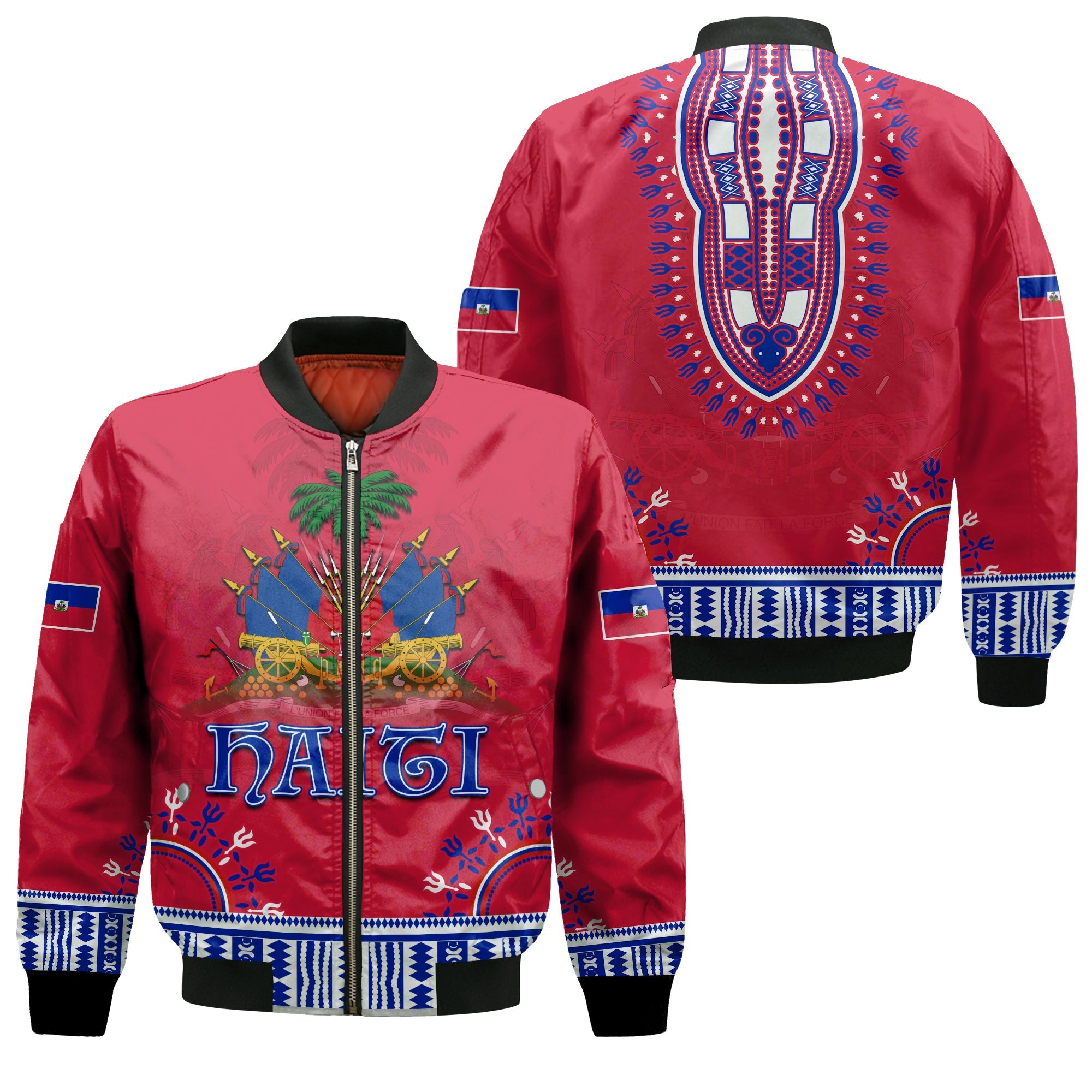 Haiti Bomber Jacket Dashiki Style Gorgeous LT13 - Wonder Print Shop