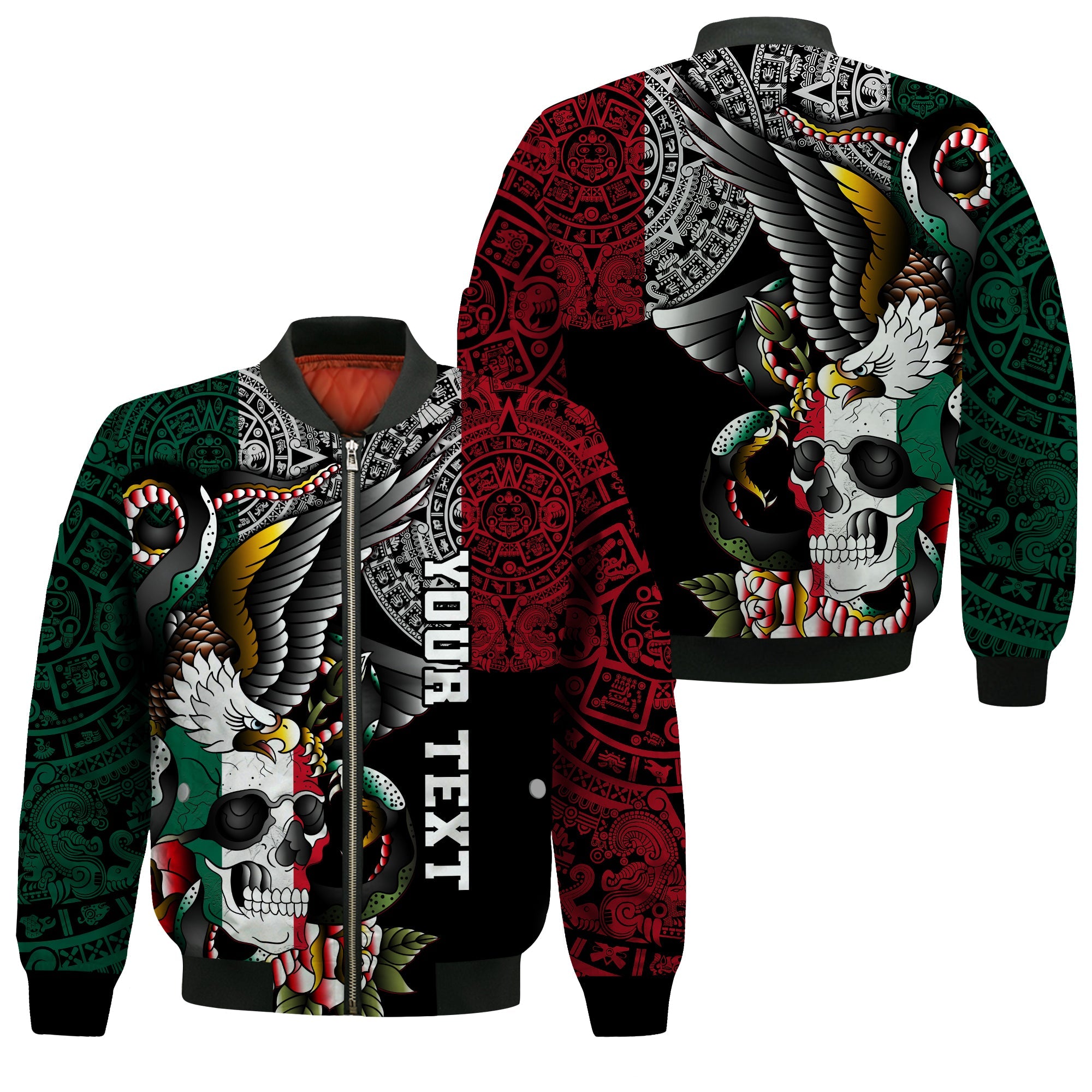 custom-personalised-mexico-bomber-jacket-mexican-skull-eagle-with-angry-snake