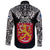 Viking Long Sleeve Button Shirt Finland Viking Symbol RLT12 - Wonder Print Shop