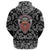 Viking Hoodie Barbarian Head With Cross Axe with Bandana Paisley Style RLT12 - Wonder Print Shop