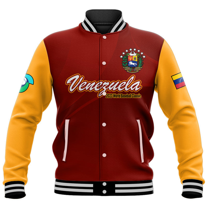 Venezuela Baseball 2023 Baseball Jacket Venezuela Coat Of Arms LT9 - Wonder Print Shop