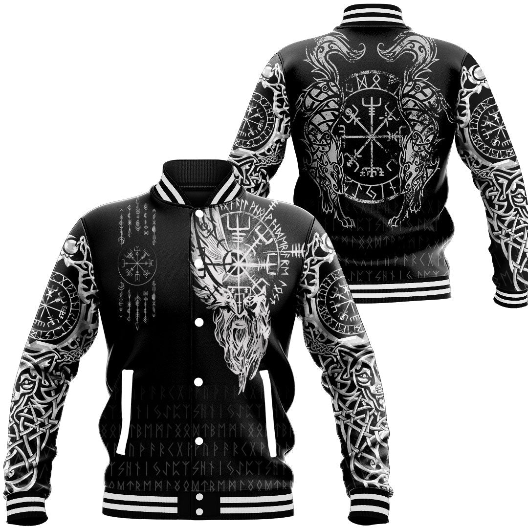 Viking Clothing Viking Compass Vegvisir Tattoo Baseball Jackets RLT12 - Wonder Print Shop