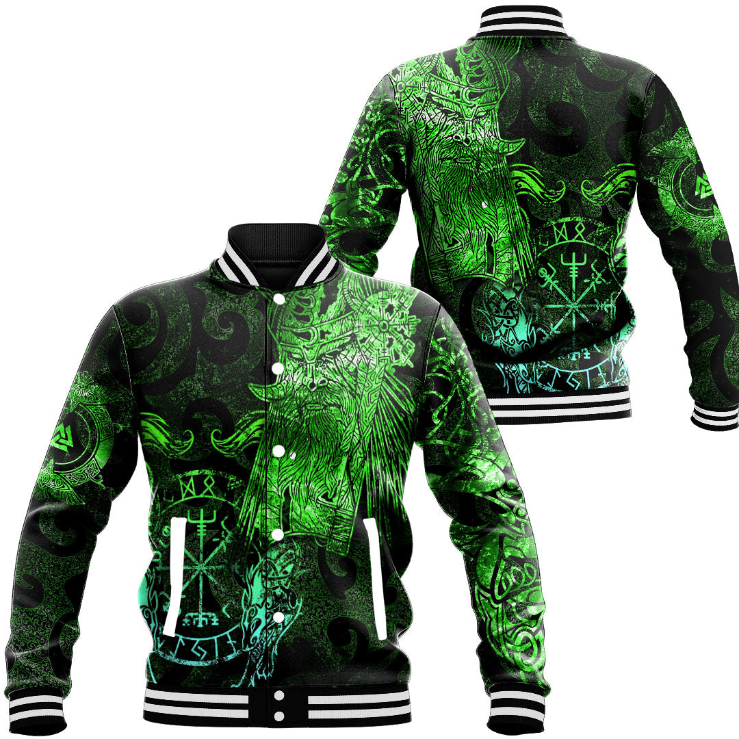 Viking Clothing Viking Odin Tattoo Green Version Baseball Jackets RLT12 - Wonder Print Shop