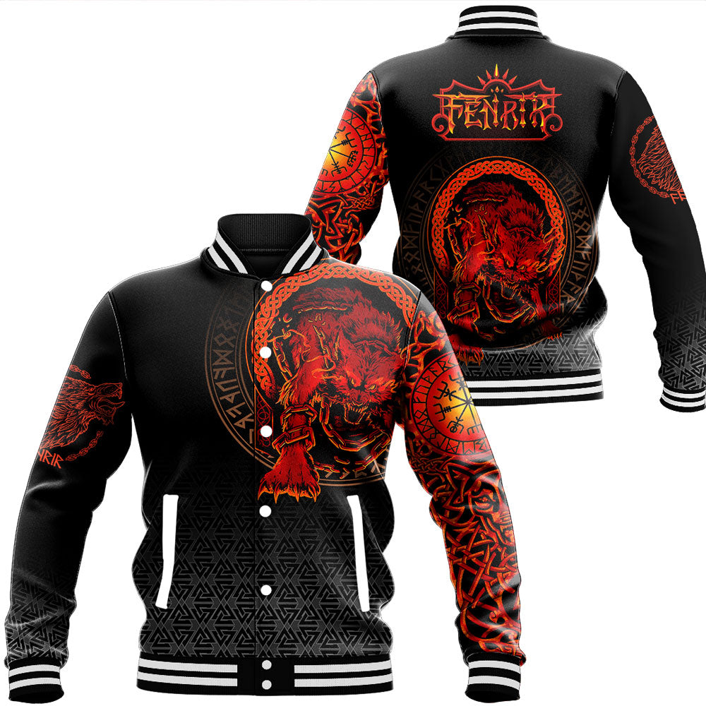 Viking Clothing Viking Fenrir Norse 3D Baseball Jacket RLT12 - Wonder Print Shop