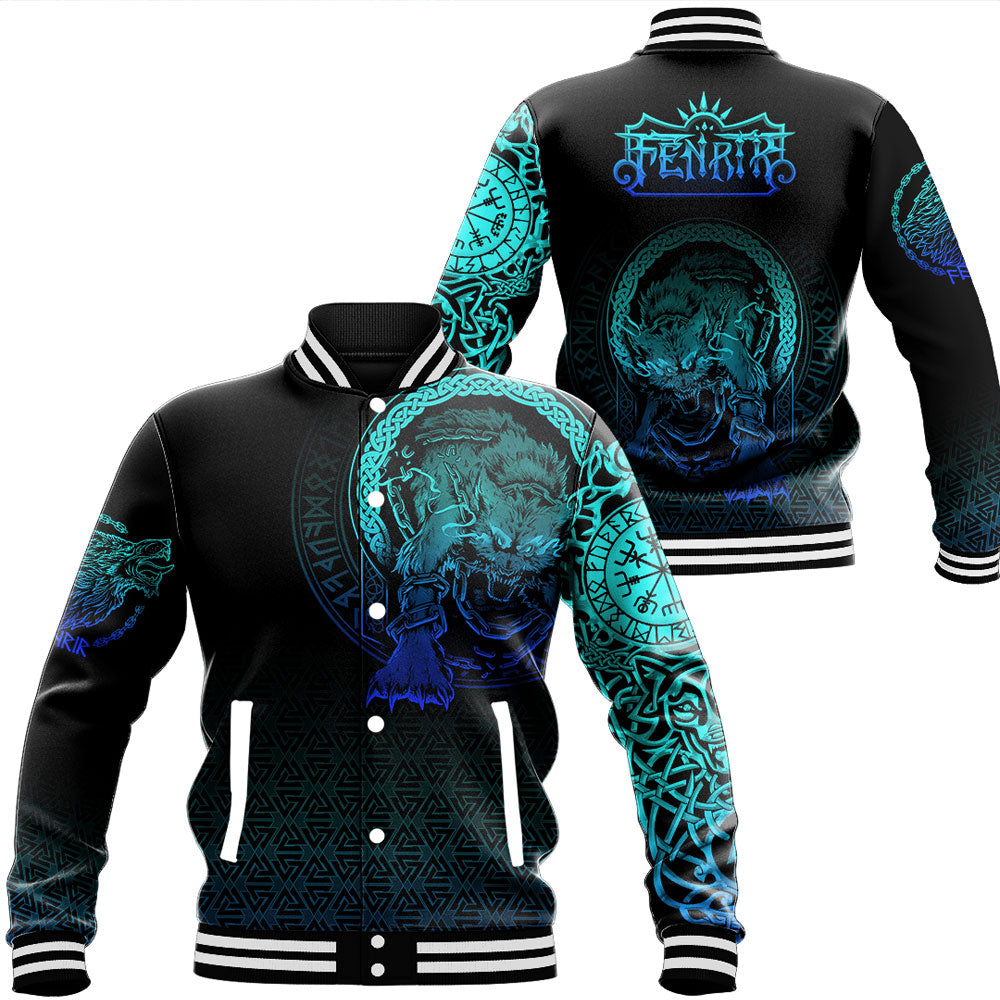 Viking Clothing Viking Fenrir Norse 3D Special Baseball Jacket RLT12 - Wonder Print Shop