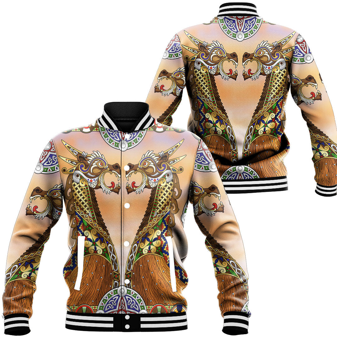 Viking Clothing Drakkar Viking Ship Baseball Jackets RLT12 - Wonder Print Shop