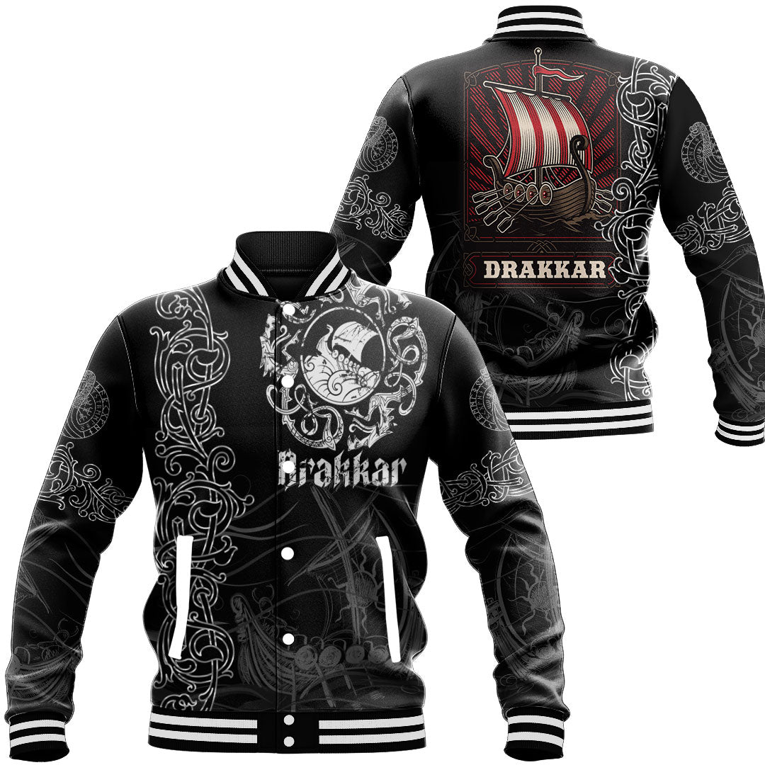 Viking Clothing Viking Drakkar Warship Baseball Jackets RLT12 - Wonder Print Shop