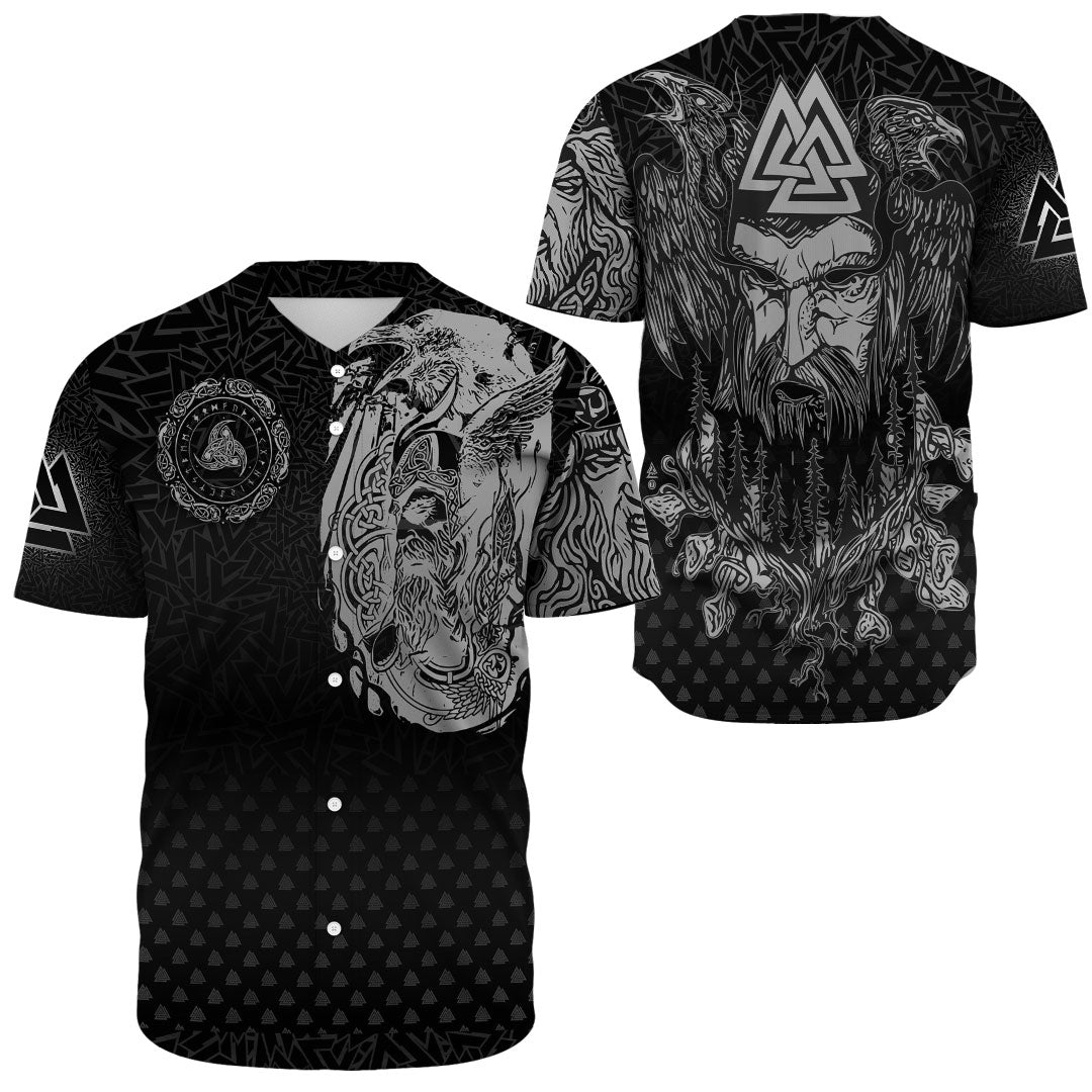 Viking Clothing Viking Odin Raven Tattoo Style Special Version Baseball Jersey RLT12 - Wonder Print Shop