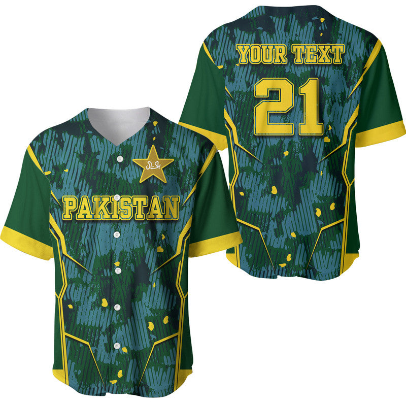 (Custom Personalised) Pakistan Men in Green Cricket Team Baseball Jersey Green Shirts Sport Style LT9 - Wonder Print Shop