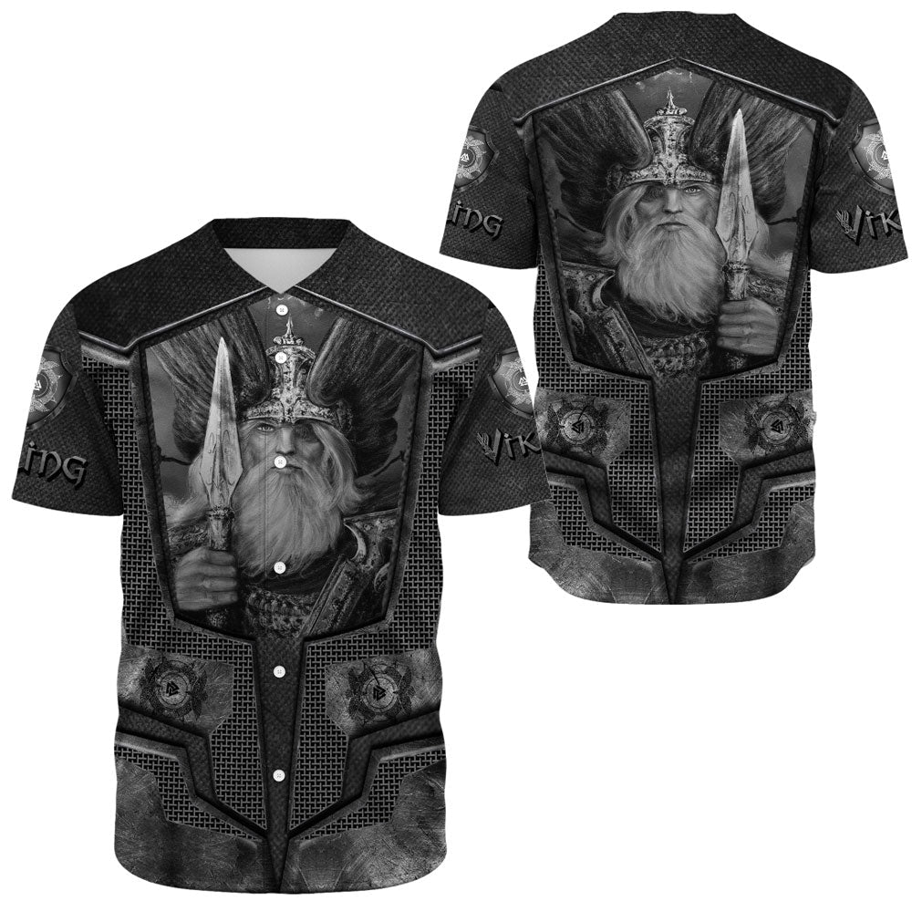 Viking Clothing Armor 3D Style Viking Odin Tattoo Baseball Jersey RLT12 - Wonder Print Shop