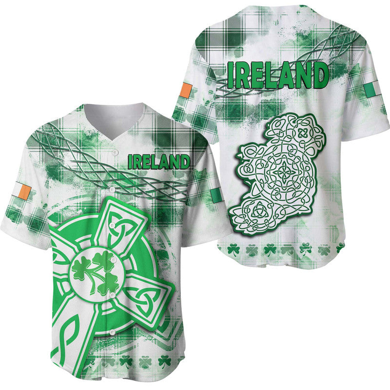 Ireland Cross Cricket Team Baseball Jersey Celtic Irish Green Pattern Unique LT9 - Wonder Print Shop