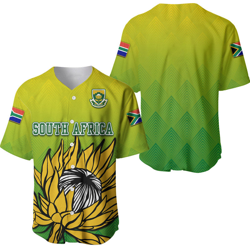 South Africa National Cricket Team Baseball Jersey Proteas Sports Yellow Style LT9 - Wonder Print Shop