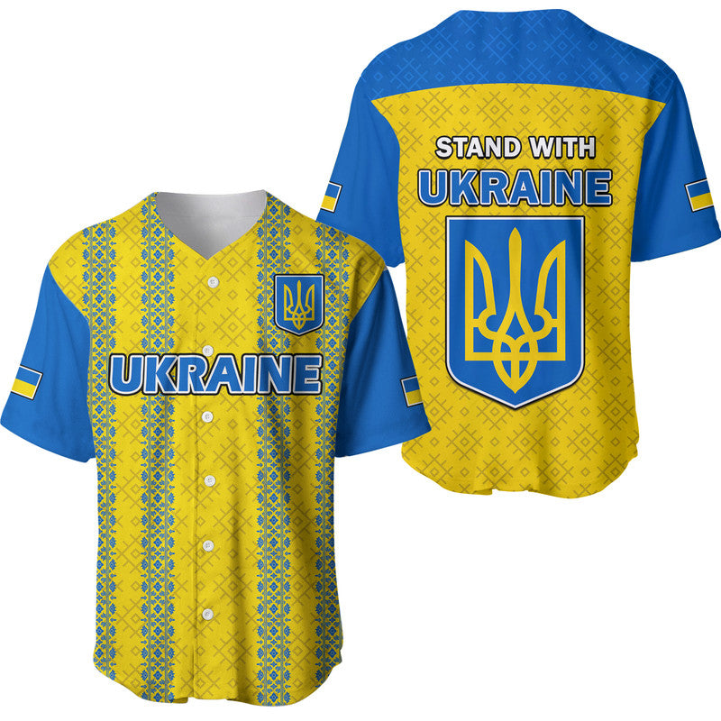 Ukraine Stand With UKRAINE Baseball Jersey LT9 - Wonder Print Shop