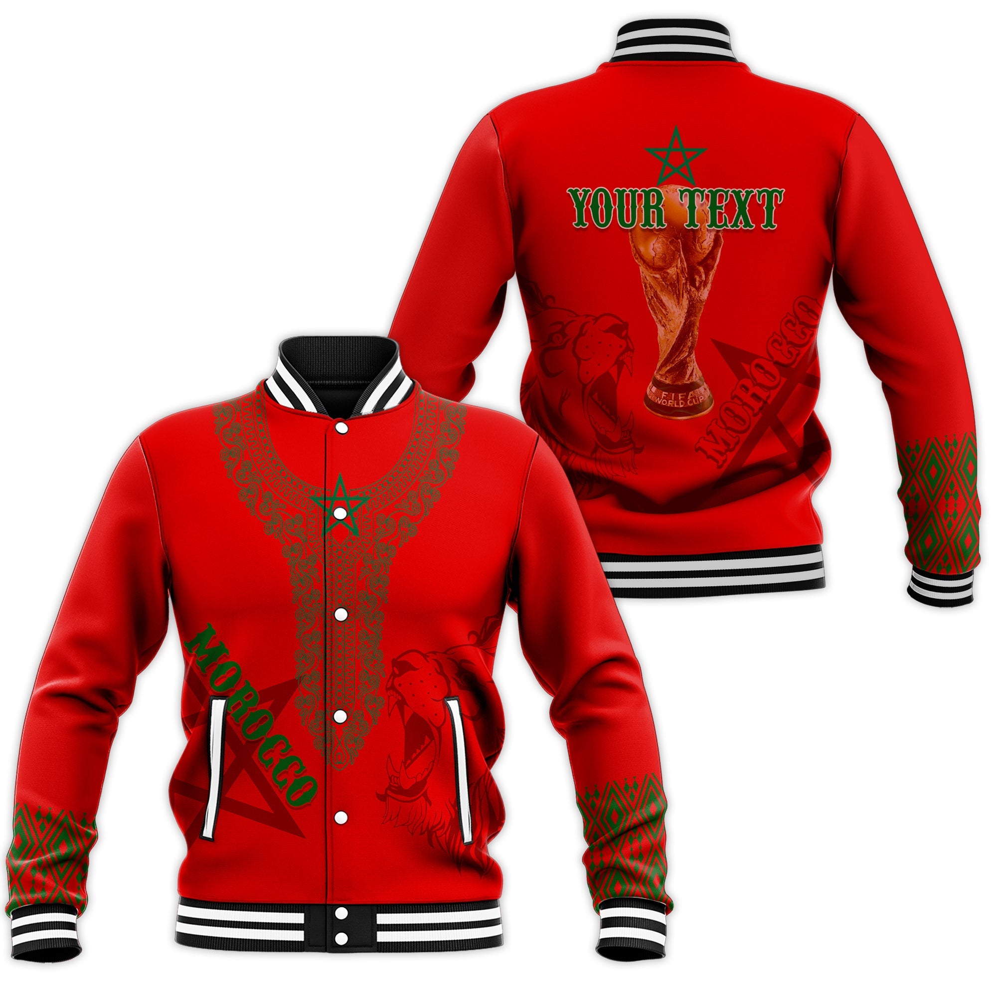 personalised-morocco-soccer-world-cup-2022-baseball-jacket-kaftan-style