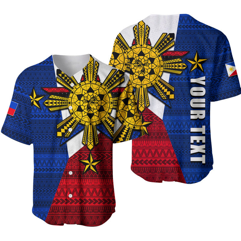 (Custom Personalised) Filipino Baseball Jersey Tribal Flag Style LT6 - Wonder Print Shop