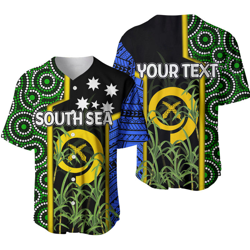 Custom Personalised South Sea Islanders Flag Style Baseball Jersey Vanuatu LT6 - Wonder Print Shop