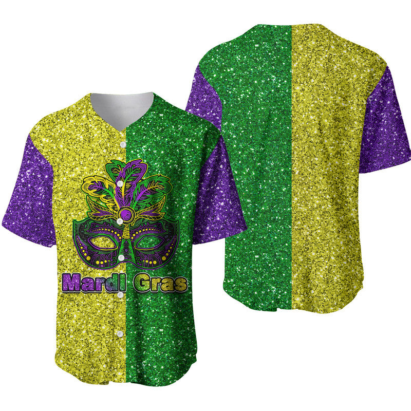 Mardi Gras Baseball Jersey Colorful Style LT6 - Wonder Print Shop