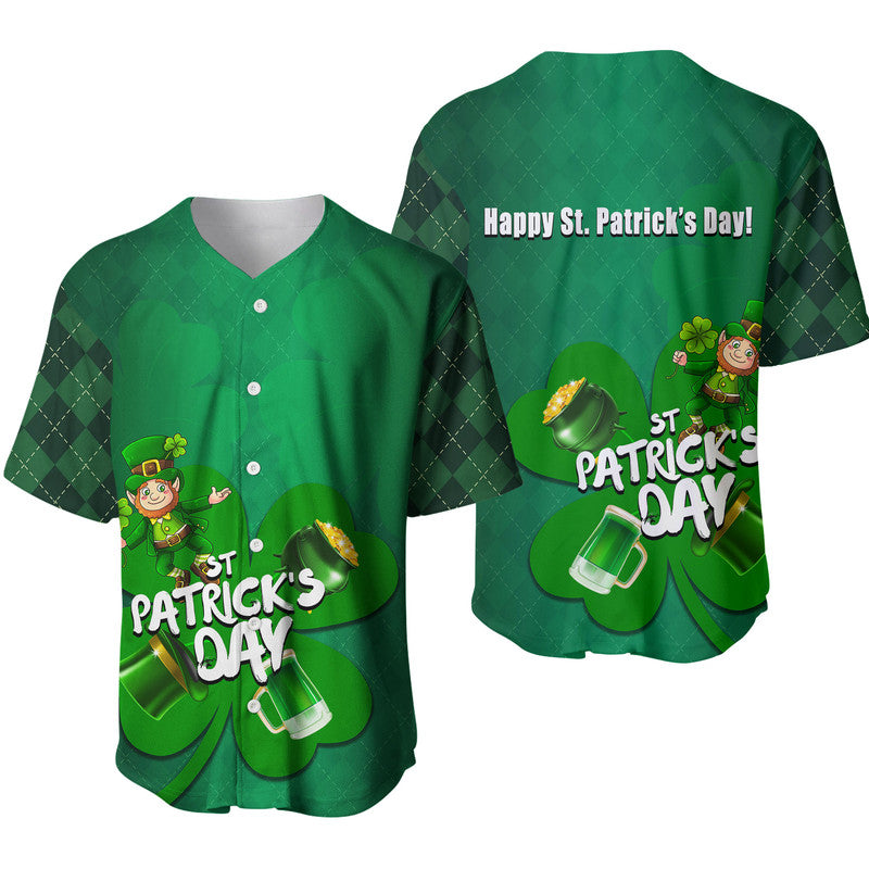 St Patrick's Day-Shamrock Lucky Baseball Jersey LT6 - Wonder Print Shop