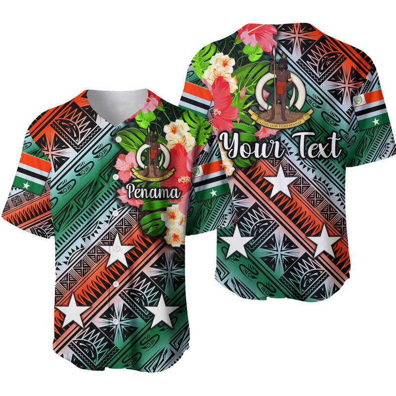 (Custom Personalised) Vanuatu Penama Baseball Jersey Independence Be Proud LT8 - Wonder Print Shop