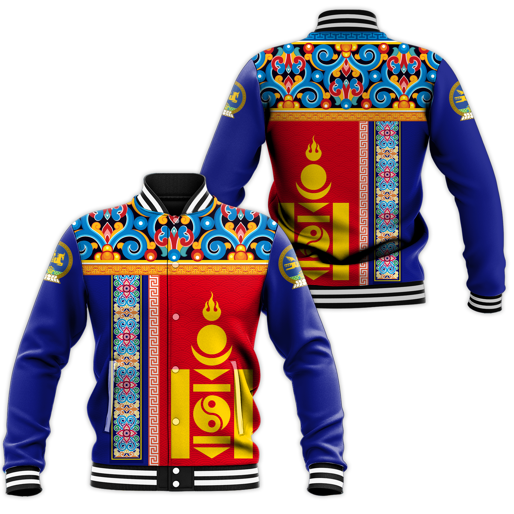 Mongolia Happy Independence Day Baseball Jacket - LT2 - Wonder Print Shop