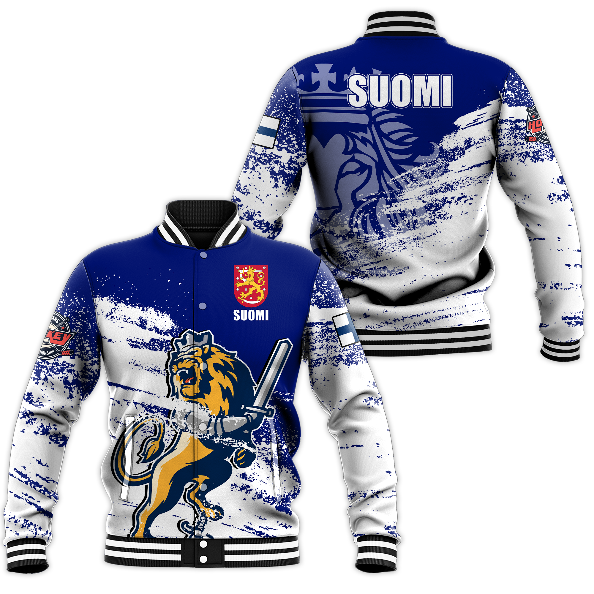 Finland Suomi Leijonat Hockey Baseball Jacket - LT2 - Wonder Print Shop