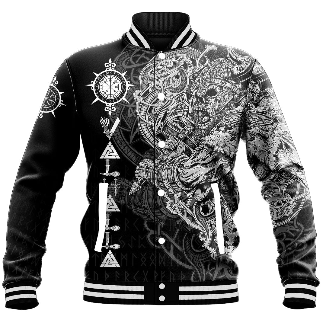 Viking Viking Warrior Valhalla Baseball Jackets Style Vegvisir RLT12 - Wonder Print Shop