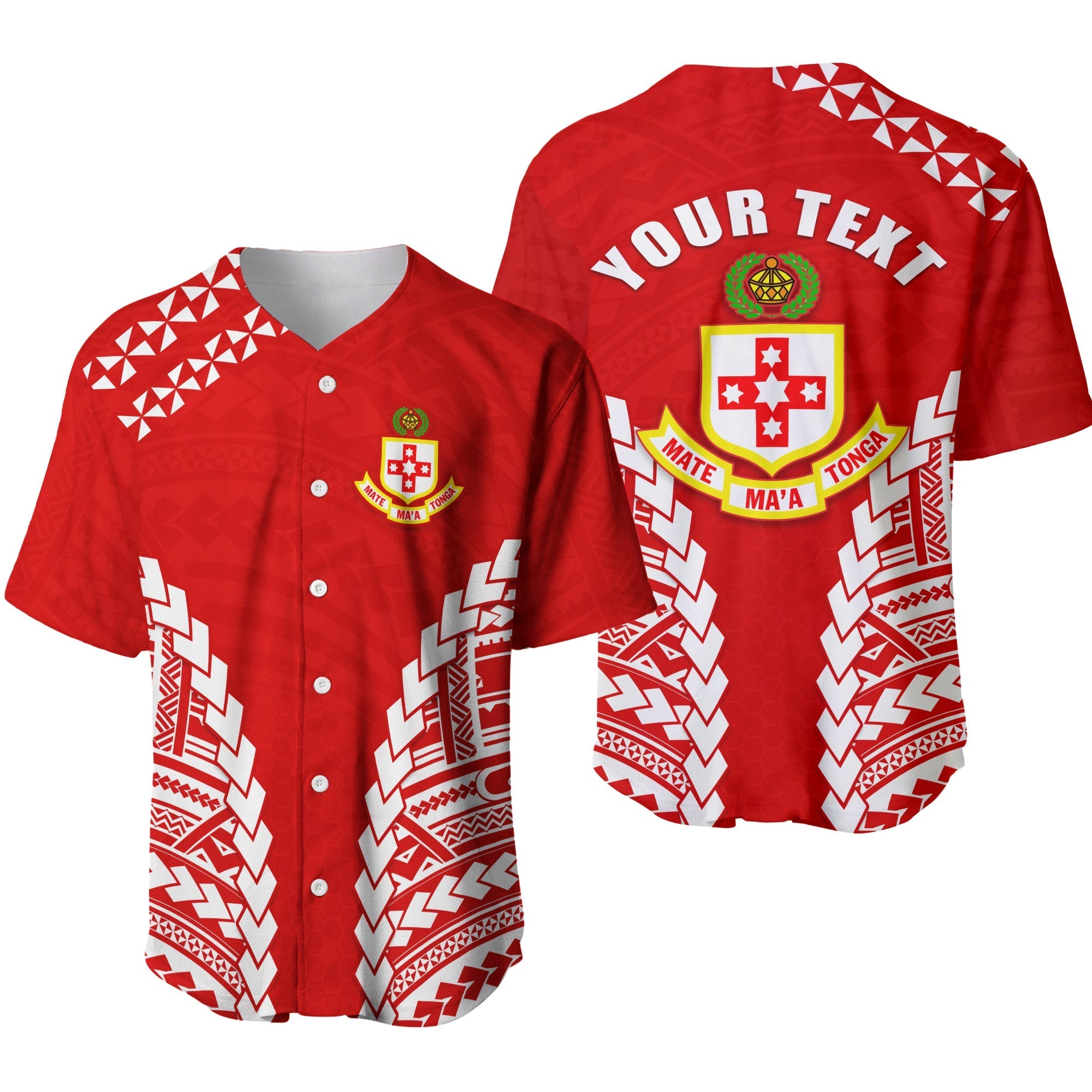 (Custom Personalised) Kolisi Tonga Baseball Jersey LT13 - Wonder Print Shop