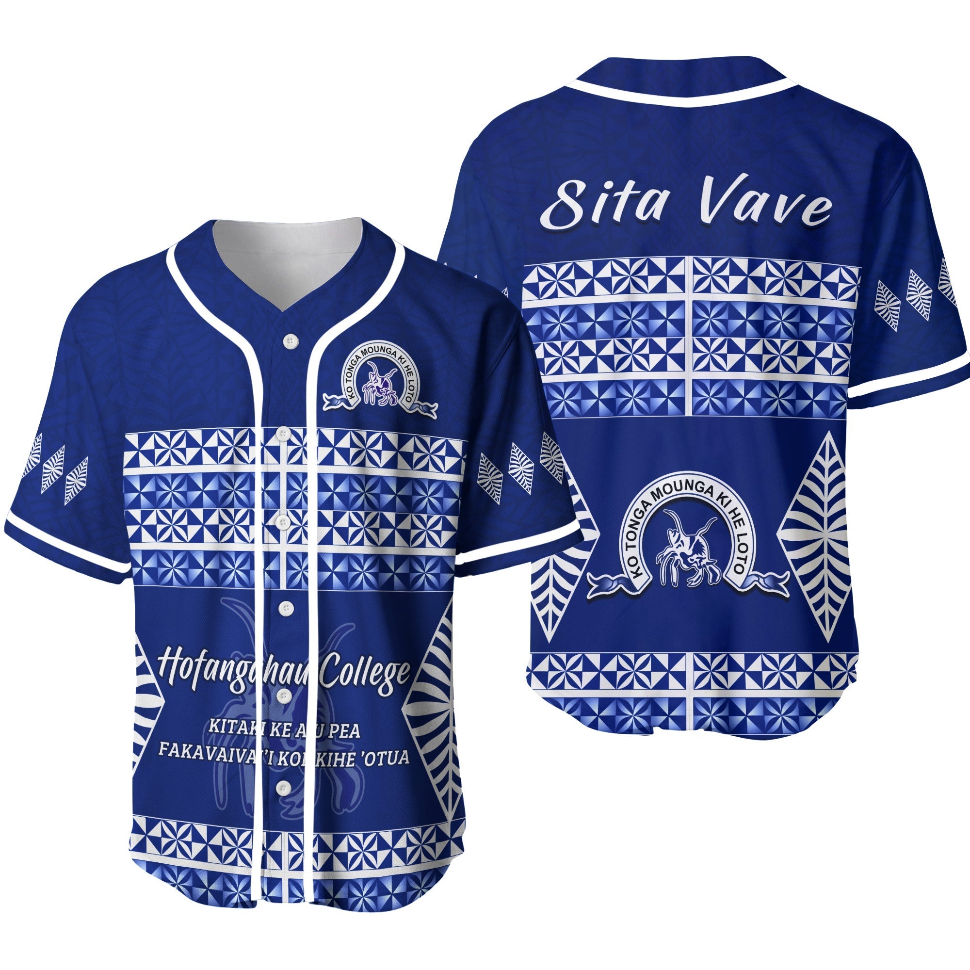 (Sita Vave) Hofangahau College Baseball Jersey LT13 - Wonder Print Shop