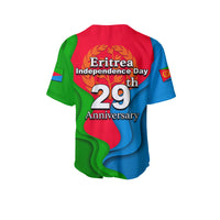 Back view jersey with 'Eritrea Independence Day 29th Anniversary' graphic in red/blue/green