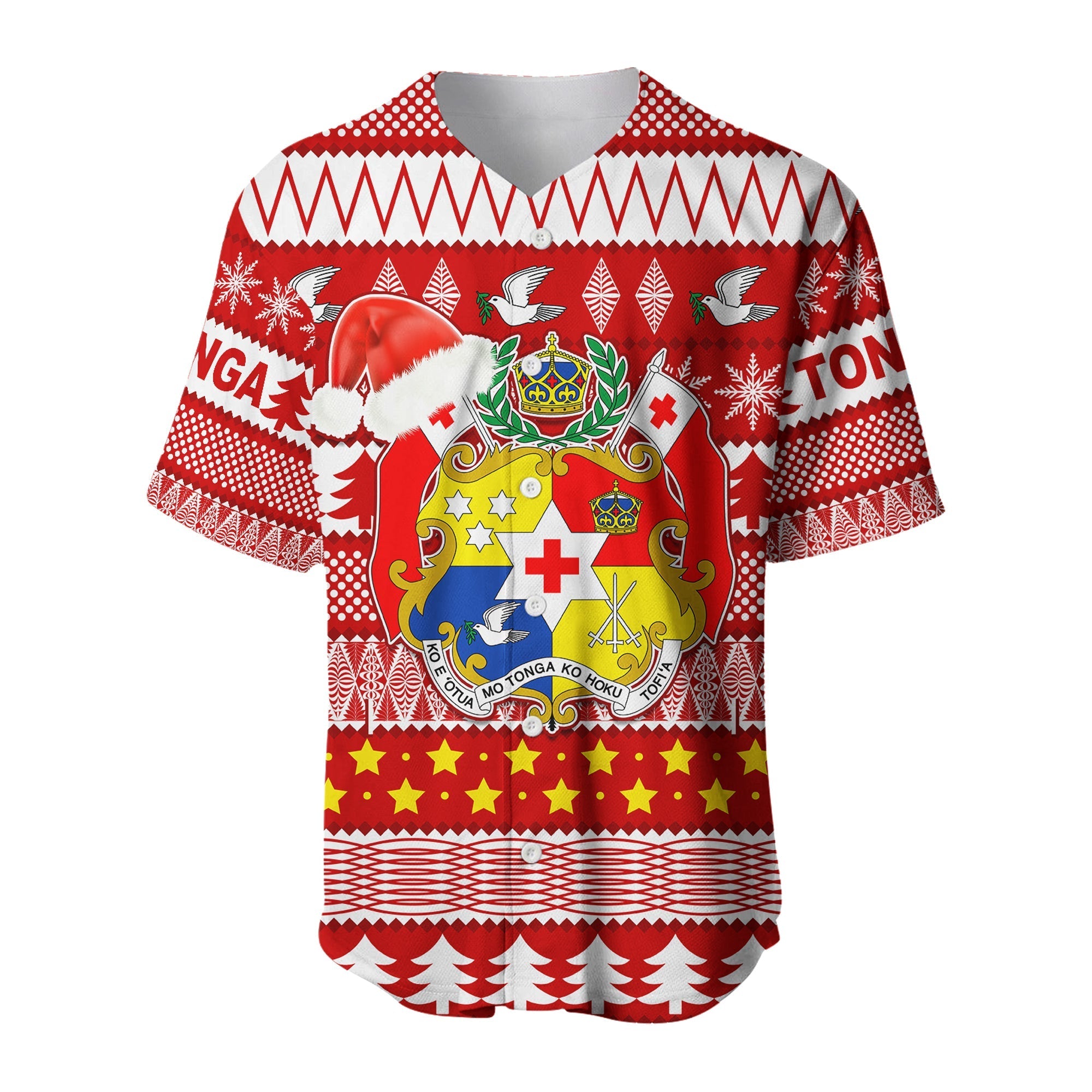 Tonga Kilisimasi Fiefia Baseball Jersey Merry Christmas with Tongan Pattern LT13 - Wonder Print Shop