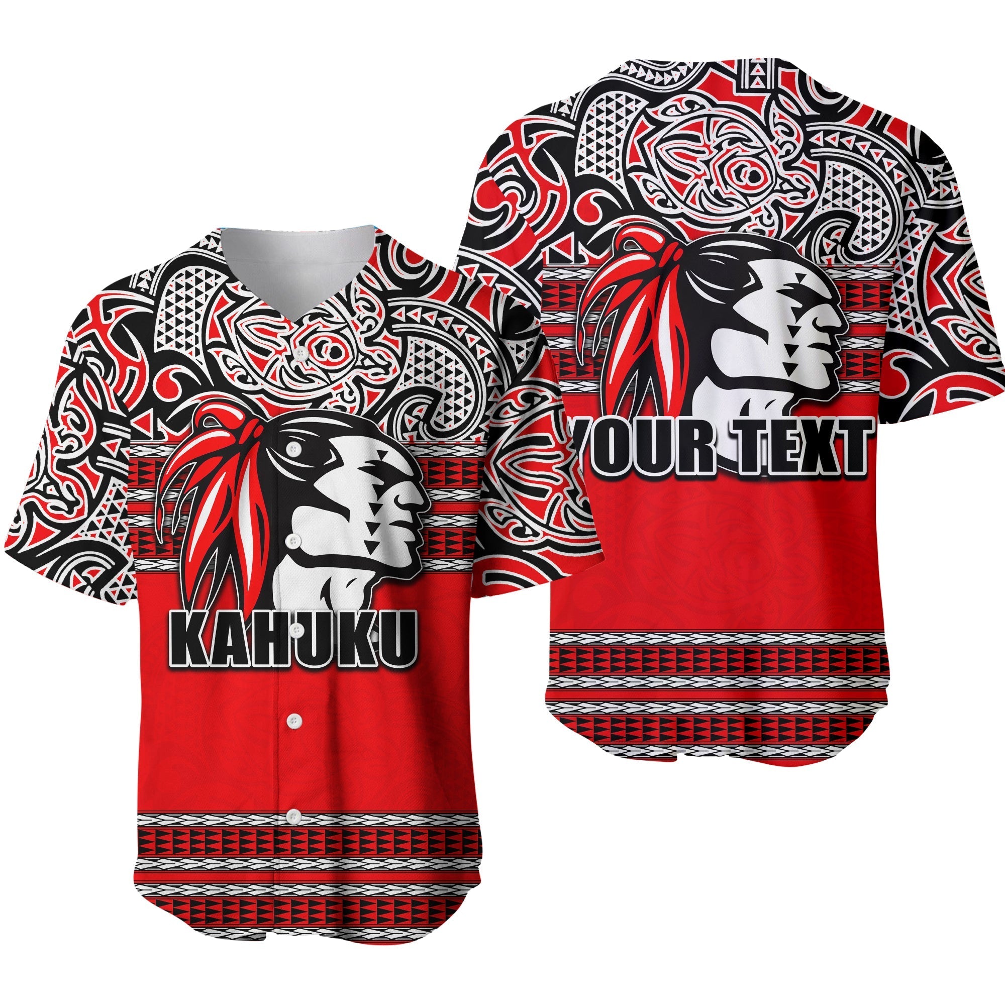 (Custom Personalised) Hawaii Kahuku High & Intermediate School Baseball jersey No.1 LT6 - Wonder Print Shop