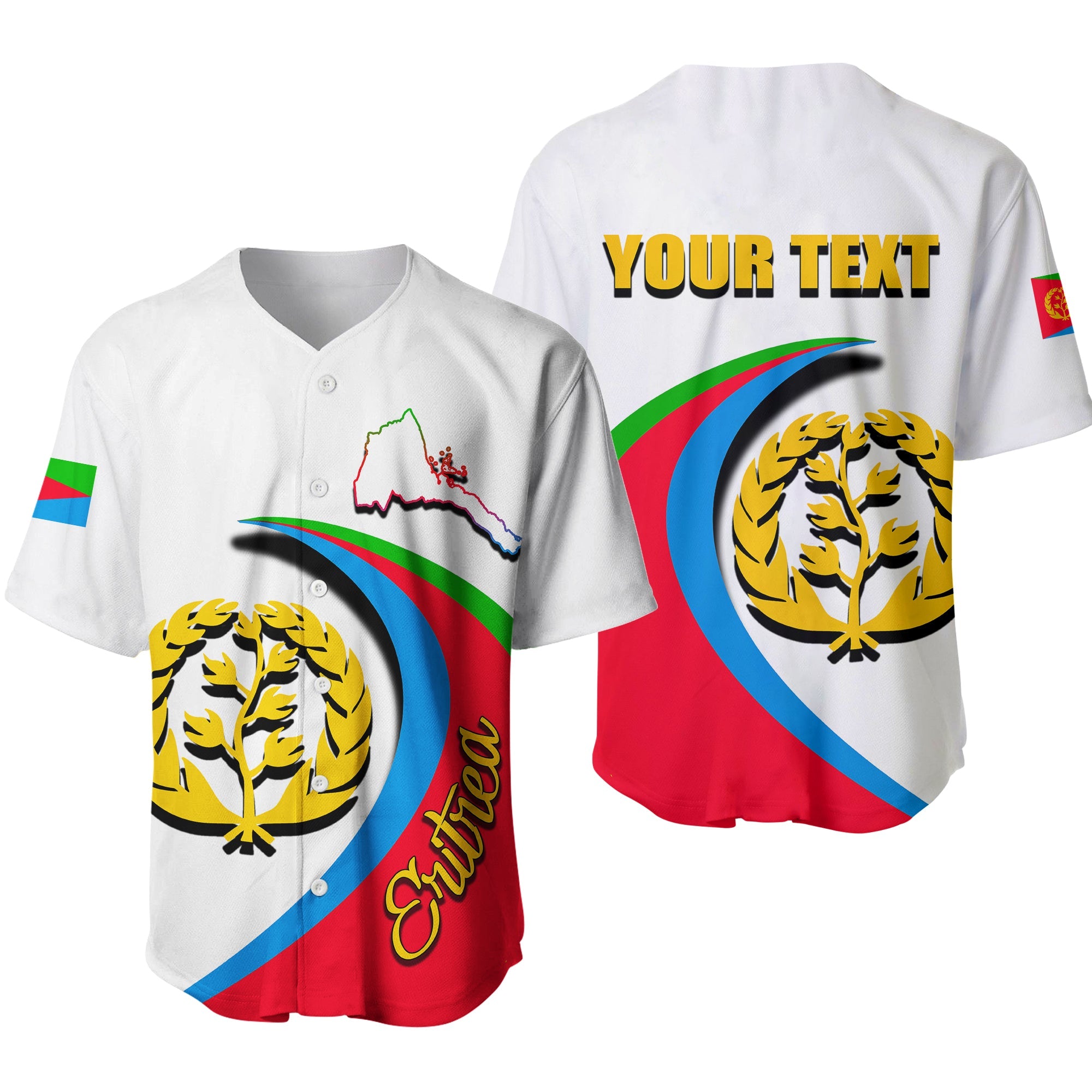 (Custom Personalised) Eritrea Lover Baseball Jersey LT6 - Wonder Print Shop