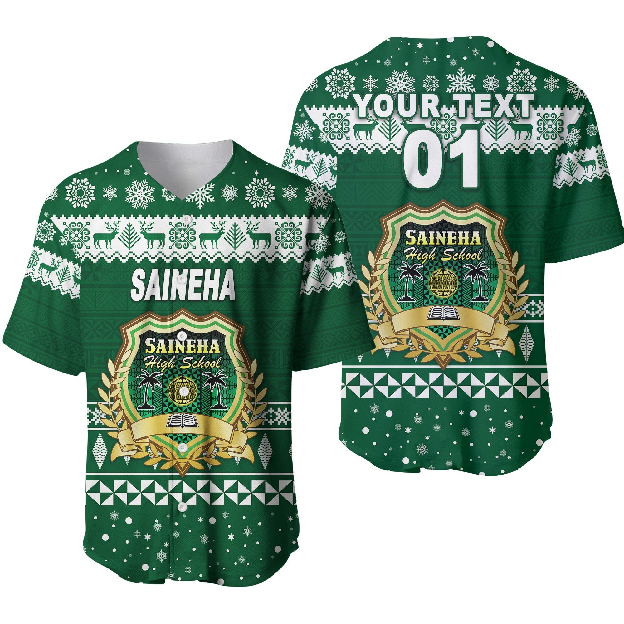 custom-personalised-saineha-high-school-christmas-baseball-jersey-simple-style