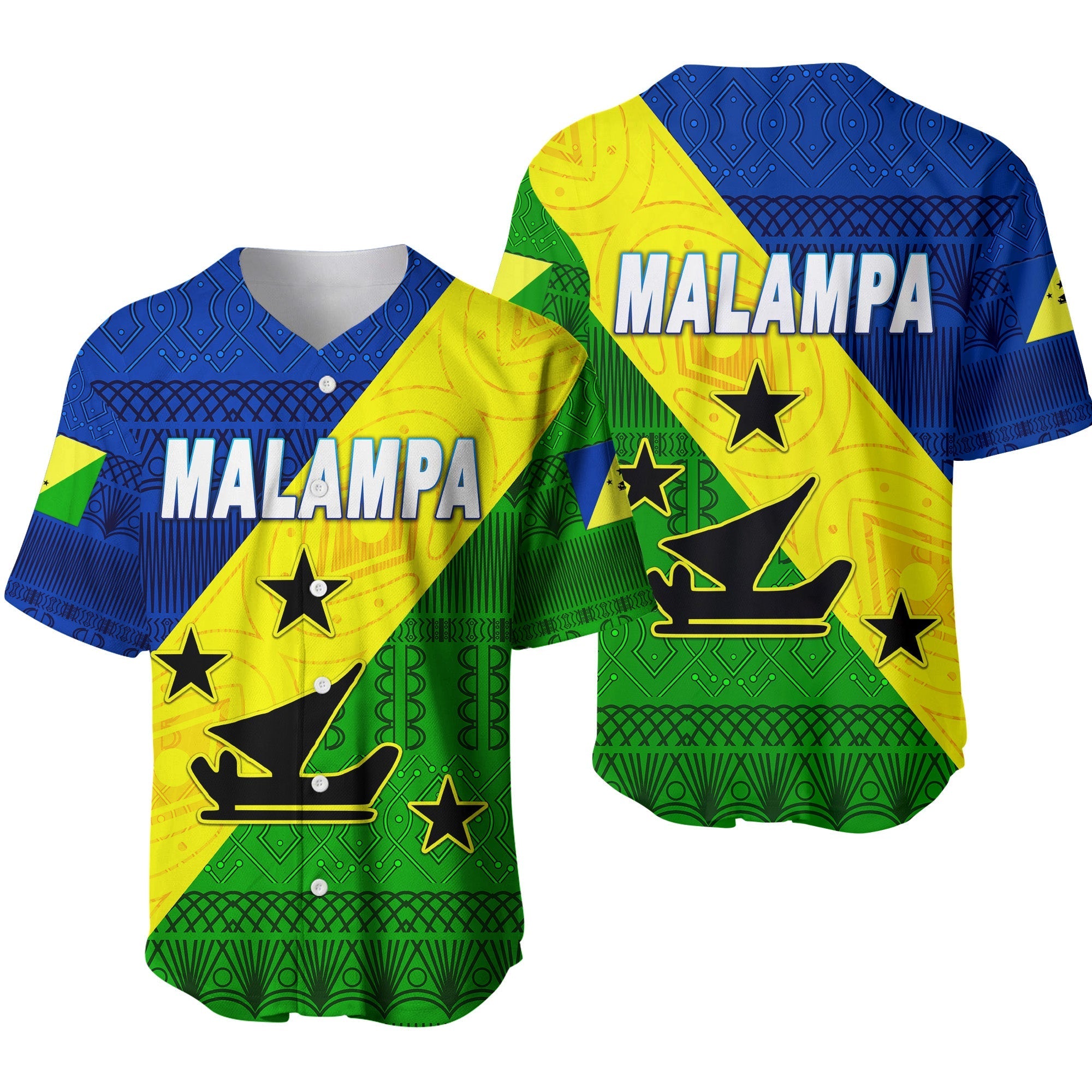 Malampa Province Baseball Jersey Vanuatu Pattern Traditional Style LT8 - Wonder Print Shop