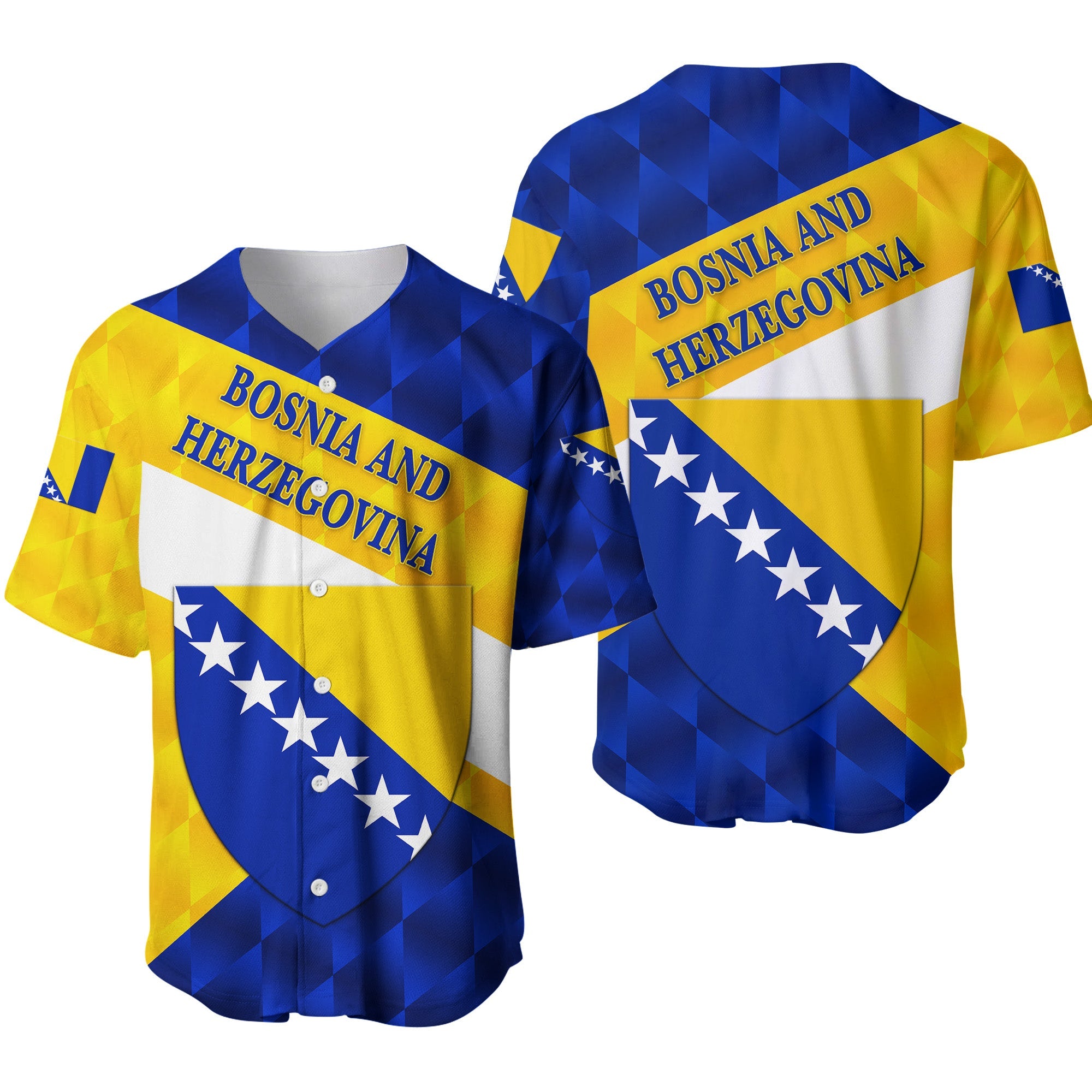 Bosnia and Herzegovina Baseball Jersey Sporty Style LT8 - Wonder Print Shop