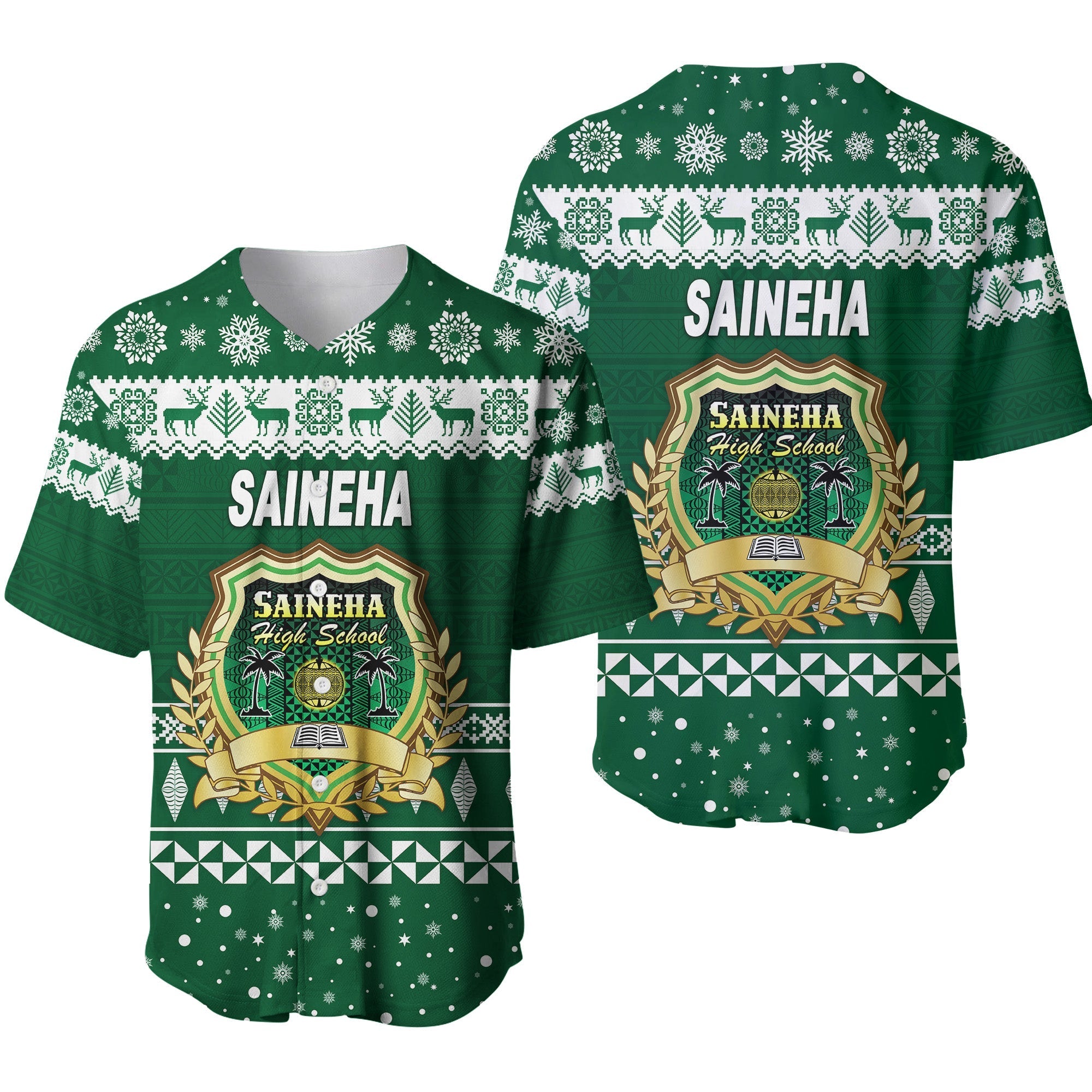 Saineha High School Christmas Baseball Jersey Simple Style LT8 - Wonder Print Shop