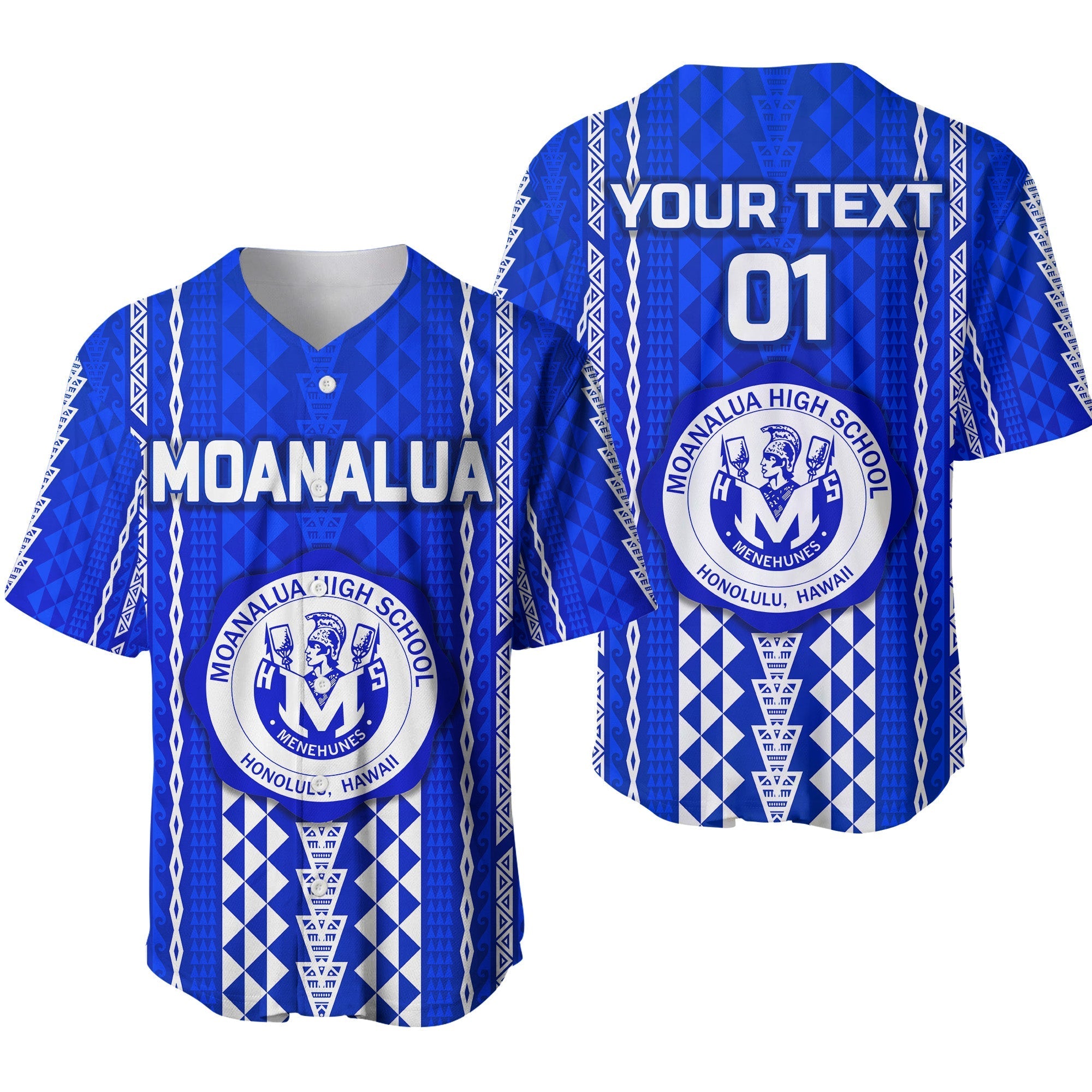 (Custom Personalised) Hawaii Moanalua High School Baseball Jersey Simple Style LT8 - Wonder Print Shop