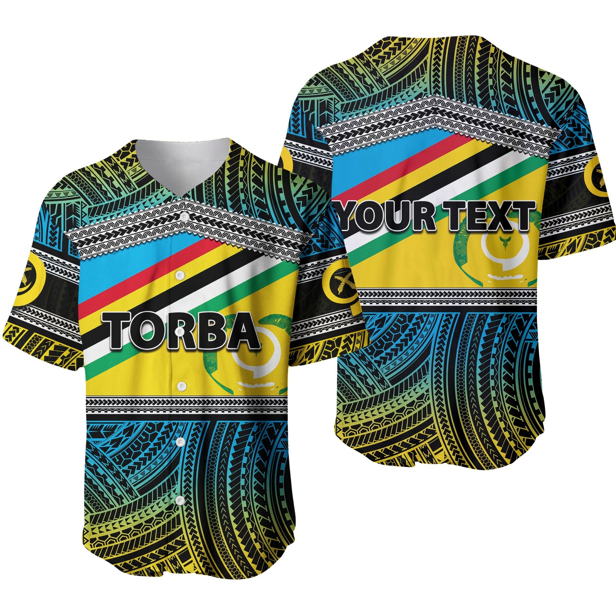 (Custom Personalised) Torba Province Baseball Jersey Of Vanuatu Polynesian Patterns LT6 - Wonder Print Shop